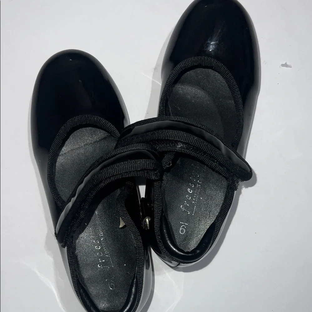 Freestyle Shiny Black Kids Tap Shoes